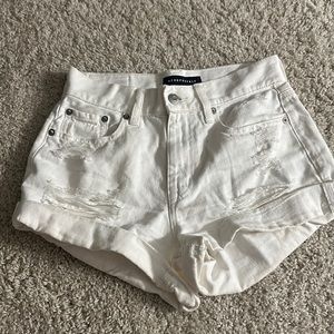 aeropostale white mom shorts